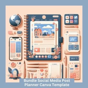 Bundle Social Media Post Planner Canva Template