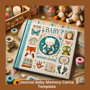 Journal Baby Memory Canva Template