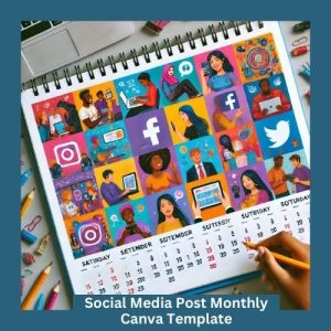Social Media Post Monthly Canva Template