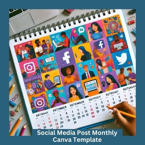 Social Media Post Monthly Canva Template